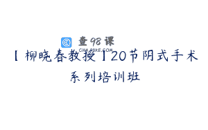 【柳晓春教授】20节阴式手术系列培训班