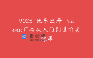 9025-优乐出海-Pinterest广告从入门到进阶实操课