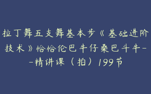 拉丁舞五支舞基本步《基础进阶技术》恰恰伦巴牛仔桑巴斗牛--精讲课（拍）199节