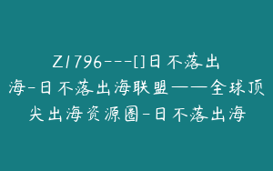 Z1796---[]日不落出海-日不落出海联盟——全球顶尖出海资源圈-日不落出海
