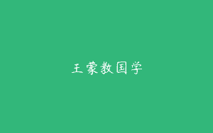王蒙教国学