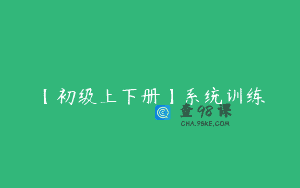 【初级上下册】系统训练