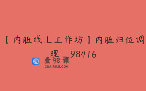 【内脏线上工作坊】内脏归位调理_98416