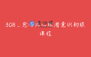 308_愈心湾心理潜意识初级课程