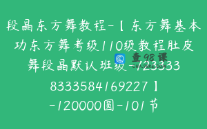 段晶东方舞教程-【东方舞基本功东方舞考级110级教程肚皮舞段晶默认班级-7233338333584169227】-120000圆-101节