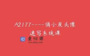A2177—-俏小皮头像速写系统课