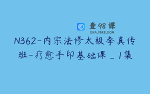 N362-内宗法修太极拳真传班-疗愈手印基础课_1集
