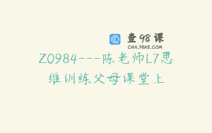 Z0984—陈老师L7思维训练父母课堂上