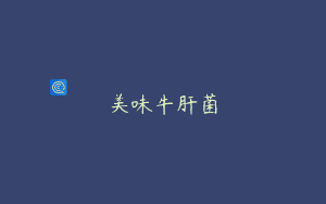 美味牛肝菌