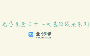 老马点金《十二大选股战法系列》