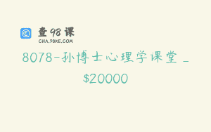 8078-孙博士心理学课堂_$20000