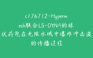 c176712-Hypermesh联合LS-DYNA的球状药包在无限水域中爆炸冲击波的传播过程