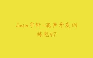 Justin宇轩-混声开发训练包47