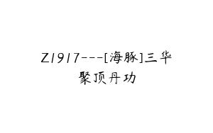 Z1917---[海豚]三华聚顶丹功