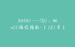 34591—T01：WinCC编程指南-【121节】