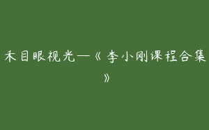 禾目眼视光—《李小刚课程合集》