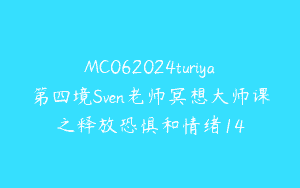 MC062024turiya第四境Sven老师冥想大师课之释放恐惧和情绪14
