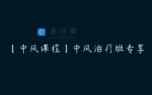 【中风课程】中风治疗班专享