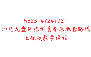 N523-4724172-翀师兄龙盘燕掠形意拳原地套路线上视频教学课程