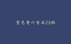 全息奇穴专业23班