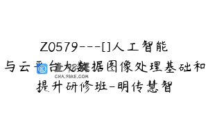 Z0579---[]人工智能与云平台大数据图像处理基础和提升研修班-明传慧智