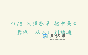 7178-刺猬塔罗-初中高全套课：从入门到精通