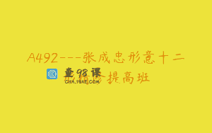 A492—张成忠形意十二形精修提高班
