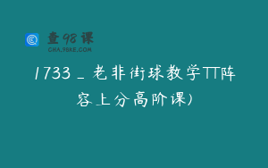 1733_老非街球教学TT阵容上分高阶课)