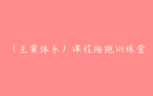 （主案体系）课程陪跑训练营