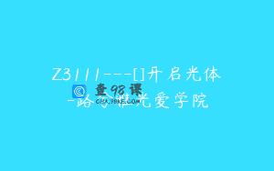 Z3111—[]开启光体-路兮雅光爱学院