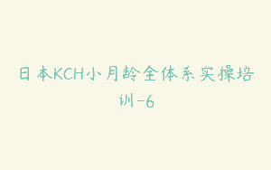 日本KCH小月龄全体系实操培训-6