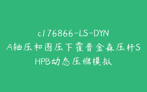 c176866-LS-DYNA轴压和围压下霍普金森压杆SHPB动态压缩模拟