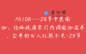 A5108—28节中医瑜伽：经络疏通食疗内调瑜伽滋养，会养的女人红颜不老-29节