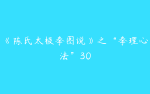 《陈氏太极拳图说》之“拳理心法”30
