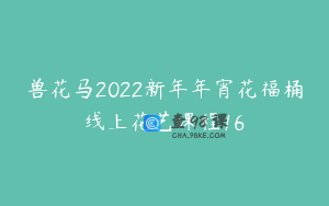 兽花马2022新年年宵花福桶线上花艺课程16