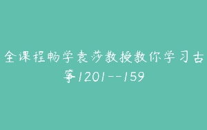 全课程畅学袁莎教授教你学习古筝1201–159