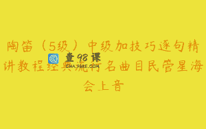 陶笛（5级）中级加技巧逐句精讲教程经典流行名曲目民管星海会上音