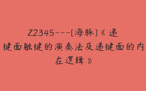 Z2345---[海豚]《递键面触键的演奏法及递键面的内在逻辑》