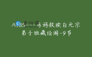 A485—乌鸦救赎白元宗弟子班藏经阁-9节