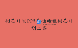 树芯计划DDR基础课程树芯计划出品