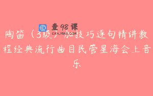 陶笛（3级）加技巧逐句精讲教程经典流行曲目民管星海会上音乐