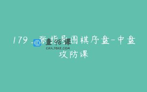 179_张指导围棋序盘-中盘攻防课