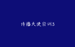 传播天使密训3