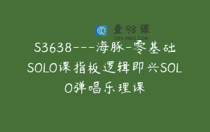 S3638—海豚-零基础SOLO课指板逻辑即兴SOLO弹唱乐理课