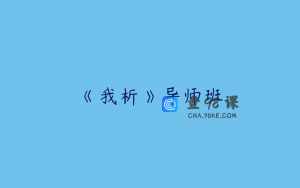 《我析》导师班