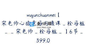 wuyunchuanmei【宋老师心猿意马沟通课_栓马桩__宋老师_栓马桩_】6节_399.0