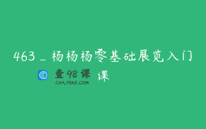 463_杨杨杨零基础展览入门课