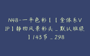 N48-一平色彩【【全体系VIP】静物风景彩头_默认班级】143节_298