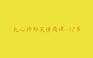 扎心师郑实情商课-17节