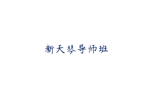 新天琴导师班